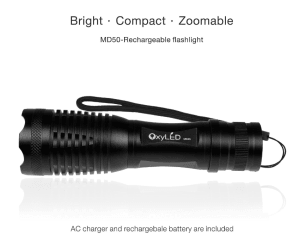 OxyLED Cree 500 Lumen Bright LED Flashlight Torch