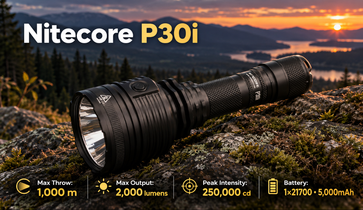 Nitecore P30i throw flashlight